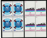 Natiunile unite-UNO Viena 1983-Siguranta pe mare,bloc de 4,dant., MNH,Mi.30-31, Organizatii internationale, Nestampilat