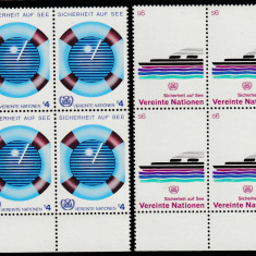Natiunile unite-UNO Viena 1983-Siguranta pe mare,bloc de 4,dant., MNH,Mi.30-31