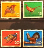 GERMANIA BERLIN 1965 VANATOARE , FAUNA , PASARI , SERIE COMPLETA NESTAMPILATA, Nestampilat