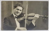 STUDIO JULIETTA , VIOLONISTUL GEORGE ENACOVICI , FOTOGRAFIE TIP CARTE POSTALA , 1912