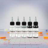 Set 5 Tusuri Tatuaje Xtreme Opaque Gray (Light, Medium, Dark) 30ml/sticla, Vegan, Steril