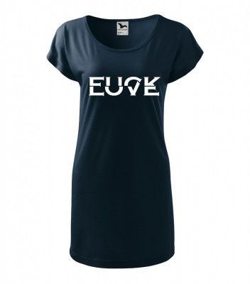 Tricou rochie Malfini bumbac print &amp;quot;Fuck Love&amp;quot; marimi L foto