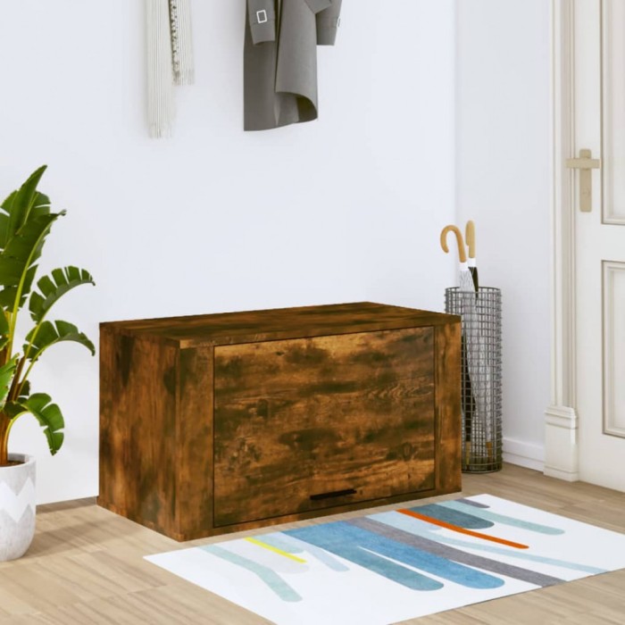 Pantofar de perete, stejar fumuriu, 70x35x38 cm, lemn prelucrat
