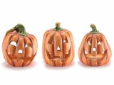 Cumpara ieftin Set 3 Dovleci Halloween teracota portocalie verde &Oslash; 9 cm x 11 H