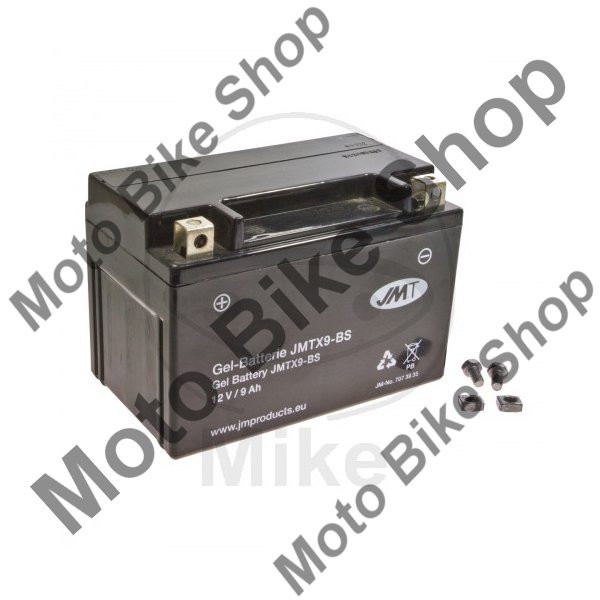 MBS Baterie moto fara intretinere cu gel 12V9Ah YTX9-BS JMT, Cod Produs: 7073935MA