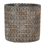Cumpara ieftin Ghiveci flori piatra gri 18x17 cm