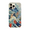 Husa compatibila cu Apple iPhone 13 Mini model Gyarados and Magickarp Wave Pokemon,Silicon, Tpu, Viceversa, Transparent, Carcasa
