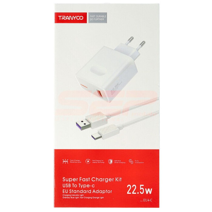 Incarcator retea Fast Charge USB - Type-C 22.5W TRANYOO EU4-C