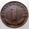B.100 GERMANIA 1 REICHSPFENNIG 1939 D