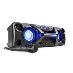 Auna Ultrasonic BT, boombox, bluetooth, 2x display LCD de 20 W, func?ia de karaoke, negru foto