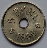 Rom&acirc;nia, 5 Bani 1906, UNC.