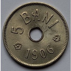 Rom&acirc;nia, 5 Bani 1906, UNC.