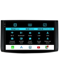 Navigatie Dedicata Chevrolet Aveo (2002-2011), 9Inch, 8Gb Ram, 256Gb Stocare, Carplay