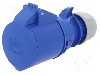 Conector alimentare AC, IEC 60309, IP44, 32A, 230V AC, 3 pini, PCE - 223-6