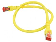 Patch cord galben S/FTP Cat6 LSZH 0,5m foto