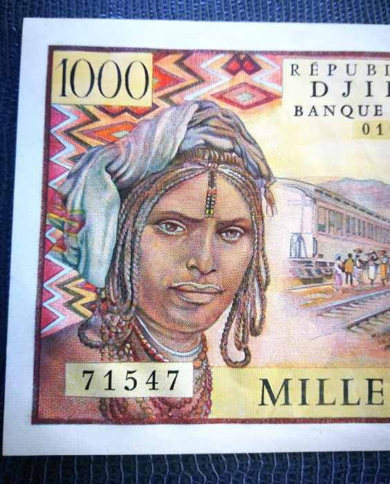 Djibouti bancnota 1000 Francs (Franci) 1979 - varianta fara semnatura, P-37a