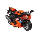 Motocicleta Super sport, cu lumina si sunet, 1:14, Portocaliu, ATU-083159, Oem