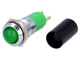 Lampă de Control LED Verde 230VAC &Oslash;14,2mm IP67 Metal