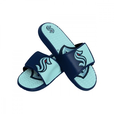 Seattle Kraken papuci de bărbați Colorblock Slipper - S = 39-41 EU foto