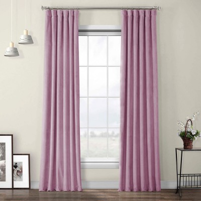 Draperie din catifea cu rejansa din bumbac tip fagure, Madison, 150x260 cm, densitate 700 g/ml, Periwinkle, 1 buc foto