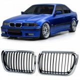 Grila frontala sport crom negru, potrivita pentru BMW Seria 3 E36 Facelift 1996-2000 Performance AutoTuning