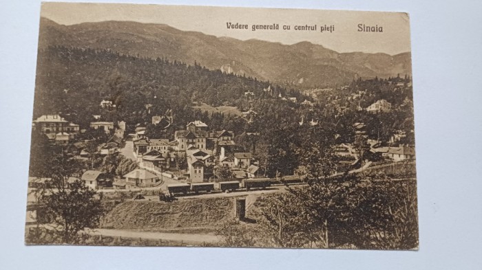 Sinaia-Vedere generala cu centrul pietei 1925