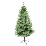 Brad artificial tip pin de craciun, inaltime 180 cm, pentru interior/exterior, 626 ramuri, suport metalic inclus, verde