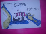 HOPCT 15089 SAMOA [ CORABIE] -GERMANIA--CARTE POSTALA RADIO AMATOR / RADIOAMATORI CARICATURA -CIRCULATA