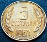 Cumpara ieftin Moneda 5 STOTINKI - RP BULGARIA, anul 1962 * cod 2133