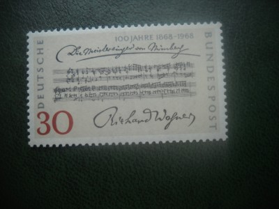 HOPCT TIMBRE MNH 886 CENTENAR MAISTRII CANTECULUI -MUZICA 1968- 1 VAL GERMANIA foto