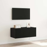 vidaXL Dulap TV de perete Stejar negru 80 x 35 x 31 cm Lemn compozit