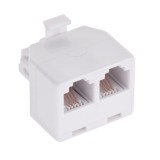 ADAPTOR TELEFONIC 6P4C TATA - 2X MAMA - TEL0023-1