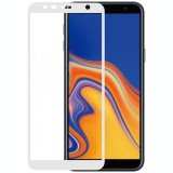 Folie Protectie Ecran OEM pentru Samsung J4 Plus (2018) J415, Sticla securizata, Full Face, Full Glue, 5D, Alba