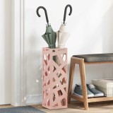 vidaXL Suport pentru umbrele Roz Metal Mediu Inserții decorative