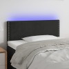 Gossi tablie de pat cu led, negru, 80x5x78/88 cm, catifea