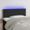 Gossi tablie de pat cu led, negru, 80x5x78/88 cm, catifea