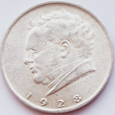 272 Austria 2 Schilling 1928 Franz Schubert km 2843 argint