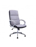 Scaun directorial GN109, textil/piele ecologica, inaltime ajustabila, mecanism balans, 100 kg, gri/negru