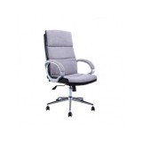 Scaun directorial GN109, textil/piele ecologica, inaltime ajustabila, mecanism balans, 100 kg, gri/negru