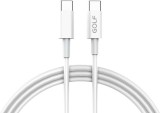 Cablu USB tip C la USB tip C 1m Golf Data Sync TPE PD 65W Quick Charge alb GC-81c A0115916