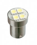 Bec Hyper-Led12 - 4SMD 24V frana soclu met P21W BA15s 1buc - Alb Garage AutoRide, Pilot Lampa Italy