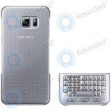 Husa tastatura Samsung Galaxy S6 Edge+ argintie EJ-CG928MSEGDE
