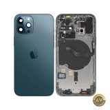 Capac Baterie Apple iPhone 12 Pro Cu Carcasa Mijloc Albastru (Pacific Blue) Swap