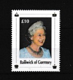 Guernsey - QUEEN ELISABETH - Valoare nominala 10 Lire (GBP) - Nestampilat