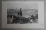 WH Bartlett &quot;The Arsenal from Pera&quot; gravura 1839, Istorice, Cerneala, Altul