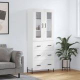 Cumpara ieftin Dulap &icirc;nalt, alb, 69,5x34x180 cm, lemn compozit