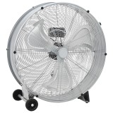 Ventilator drum vidaXL cu roți, 3 viteze, Argintiu, &Phi;77 cm