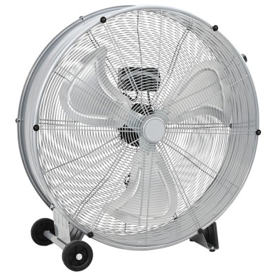 Ventilator drum Gossi cu roti, 3 viteze, argintiu, &amp;Phi;77 cm foto