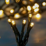 Instalație Lumini LED, Model Extensibil, 180 Becuri Alb Cald, 12.05m, Cablu Verde, Interior/Exterior