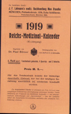 HST A1949 Reclamă 1919 Reichs-Medizinal-Kalender cu carte poștală Germania foto